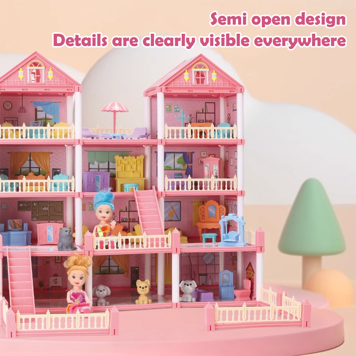 Girl Doll House Toy 3d Assembl - Philodendron Pink Princess review and price